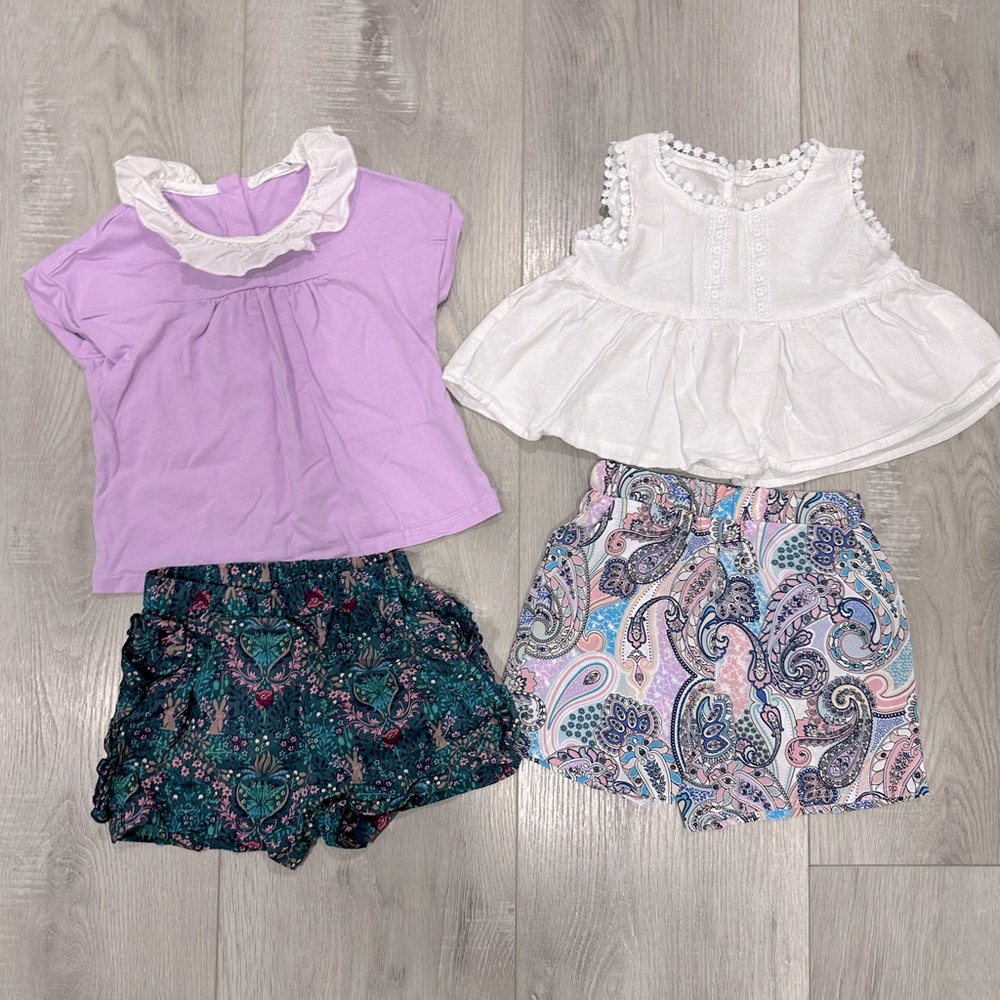 Cotton top and shorts set bundle